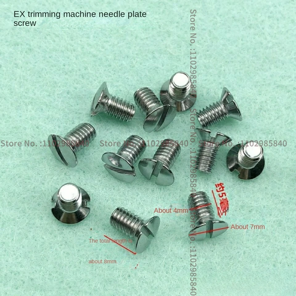 10PCS 8mm Nadel Platte Schraube 10mm Zähne Feed Dog Schrauben Nähfuß Schraube für Jack Ex 798 C4 E4 Overlock Nähmaschine