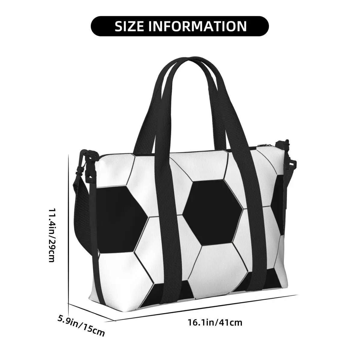 Borsa tote da spiaggia personalizzata per calcio da donna Borse da viaggio per palestra da spiaggia con grande scomparto