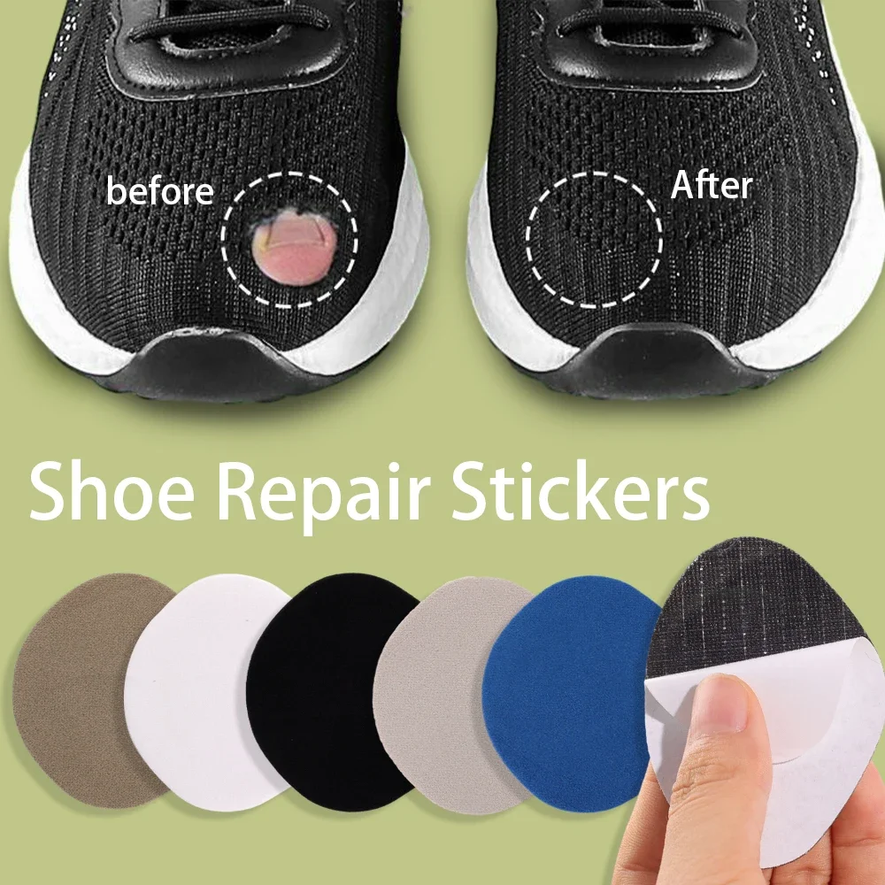 4pcs Sports Shoes Patches Vamp Repair Shoe Insoles Patch Sneakers Heel Protector Adhesive Patch Repair Heel Anti-wear Heel Pads