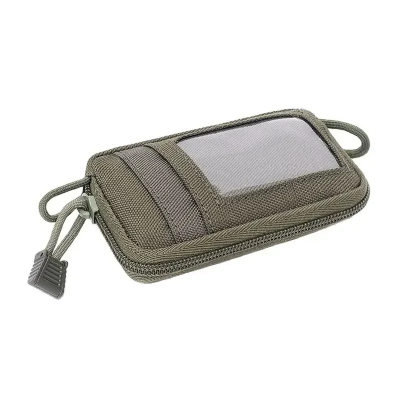 Tactical Key Bag Change Purse Wallet Travel Kit Coin Purse With Card Pack Zippers Waist Bag EDC Pouch Portable Key Earphone Bag
