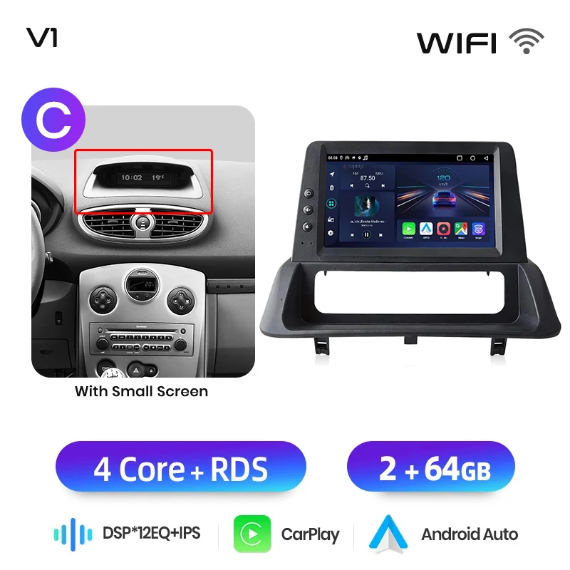 Junsun Qualcomm 8-Core 360 Camera Draadloze CarPlay Android Auto Radio voor Renault Clio 3 2005-2014 GPS Multimedia