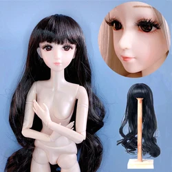BJD Doll Wig Accessories (B) DIY 60cm Doll (A) with Eyelashes Princess Doll Can Change Hair Girls Kids Doll Toy Gift Lol Doll