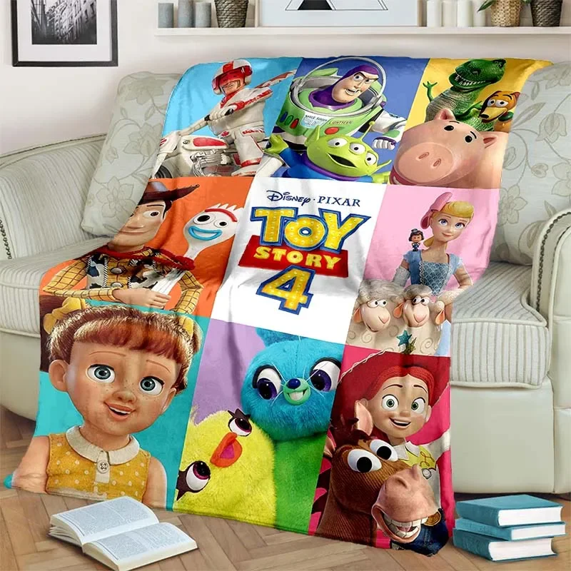 3D Cartoon Toy Story Disney Blankets Are Suitable for Family Living Room Children\'s Bedroom Sofa Warm Blanket