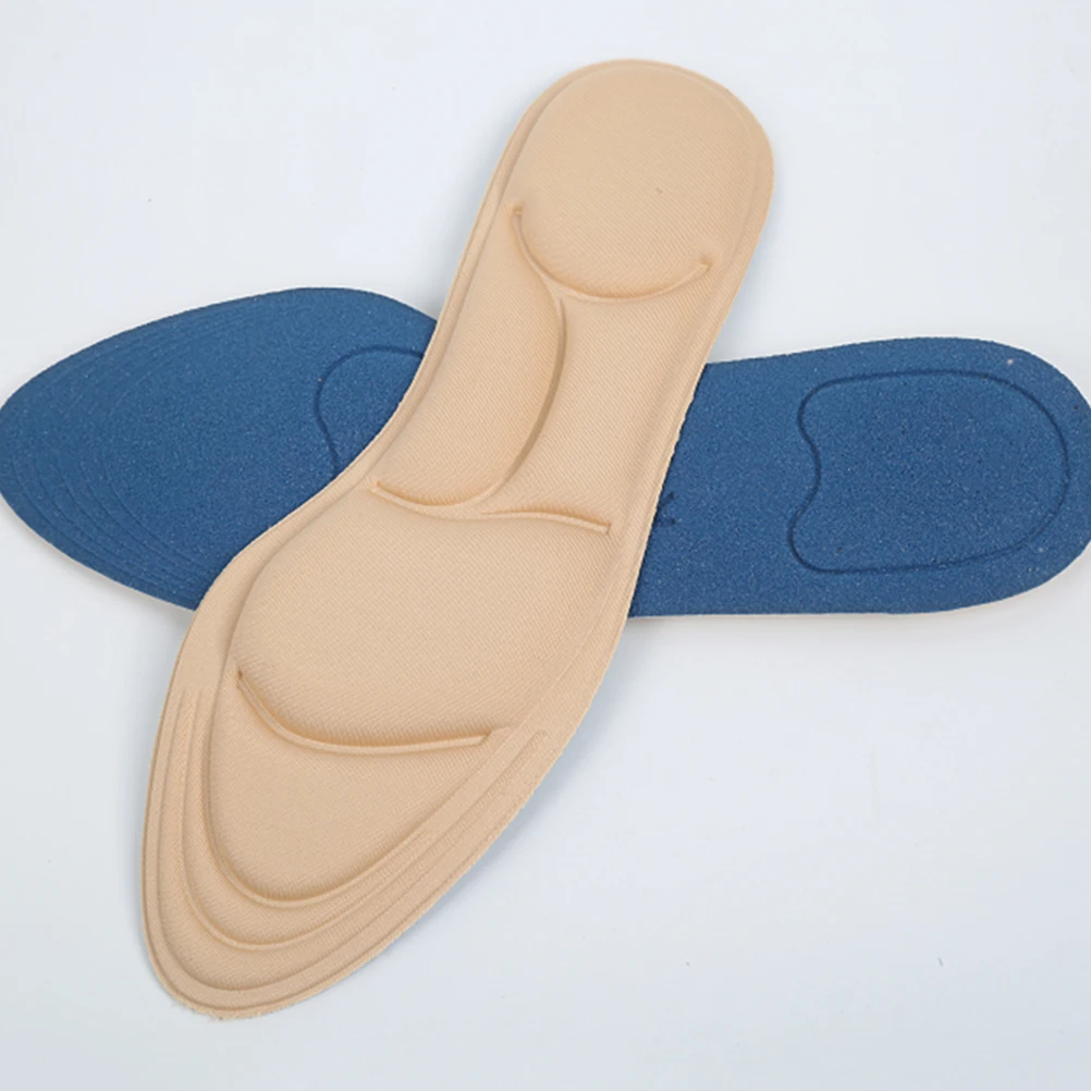 

2Pairs 5d Sponge Exercise Insoles Shock Absorbing Breathable Depressurizing Comfortable Insert Pads for Walking Standing