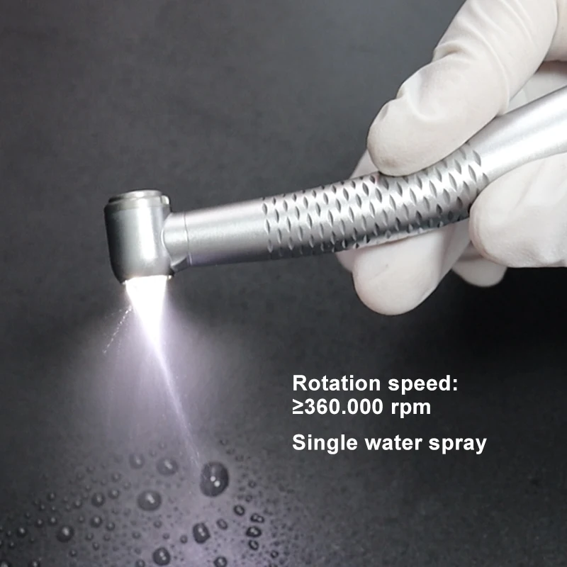 Dental High Speed 5 LED Handpiece Dentist Tips E-Generator Air Turbine B2 M4 Push Button 5 Water Spray Ceramic Bearing Rotor