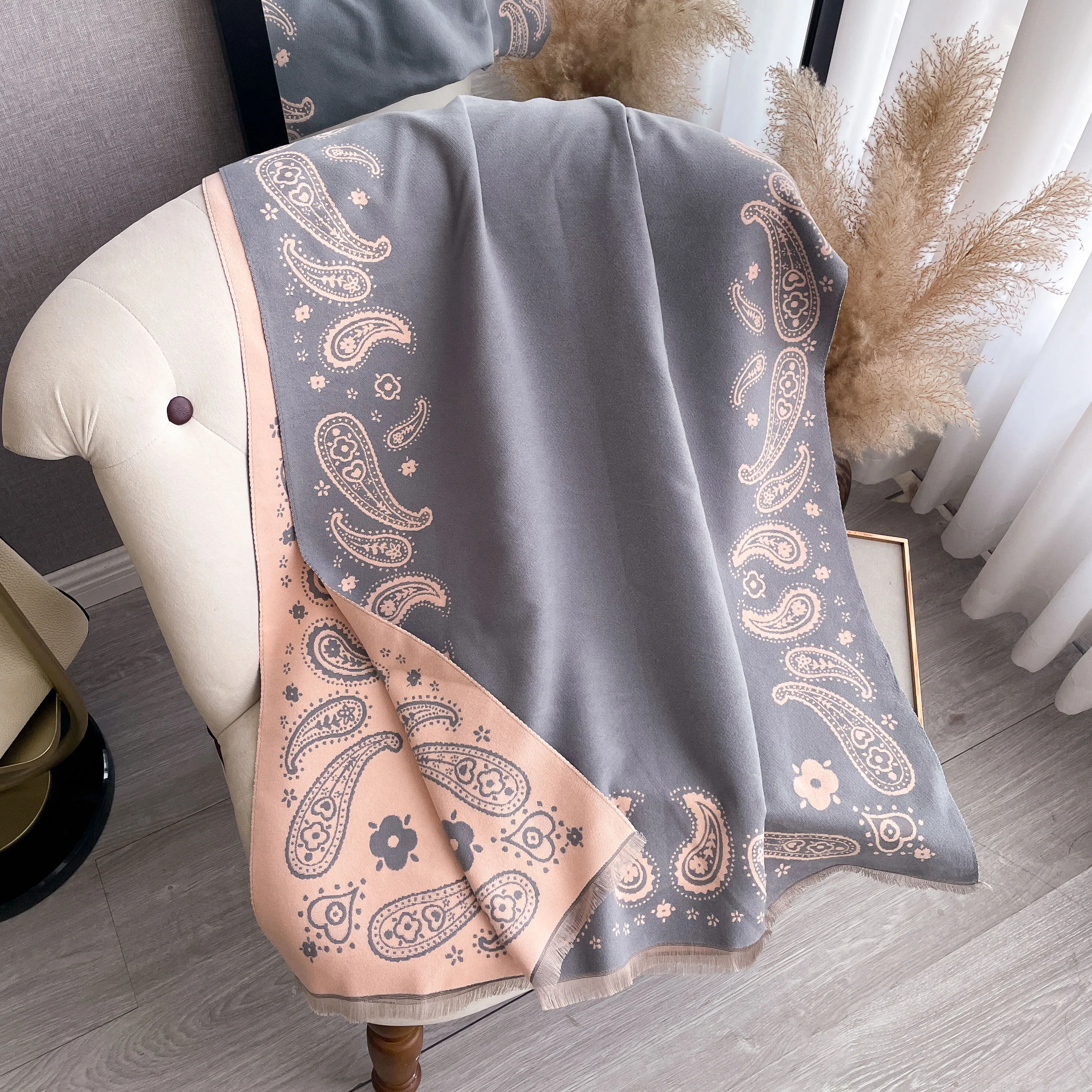 New Paisley Print Cashmere Scarf Women Thick Winter Warm Luxury Shawl Wraps Bufanda Female Pashmina Blanket Travel Poncho Stoles