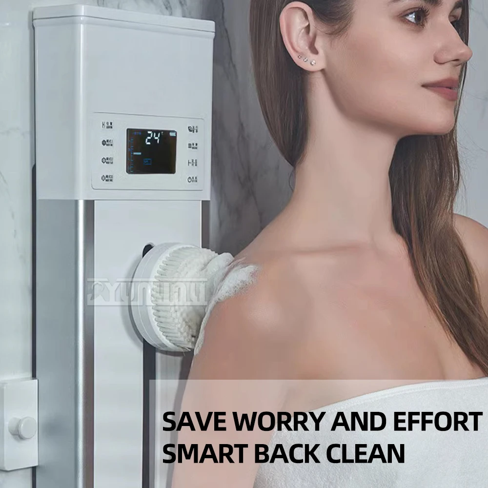 Yunlin Li Wall-mounted Electric Bath And Shower Brush Back Rub Artifact Automatic Mud Rub Machine And Bath Instrument
