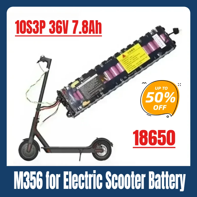 

10S3P 36V 7.8Ah M356 for Electric Scooter Battery Pack M365 18650 Battery with Waterproof Bluetooth Communication
