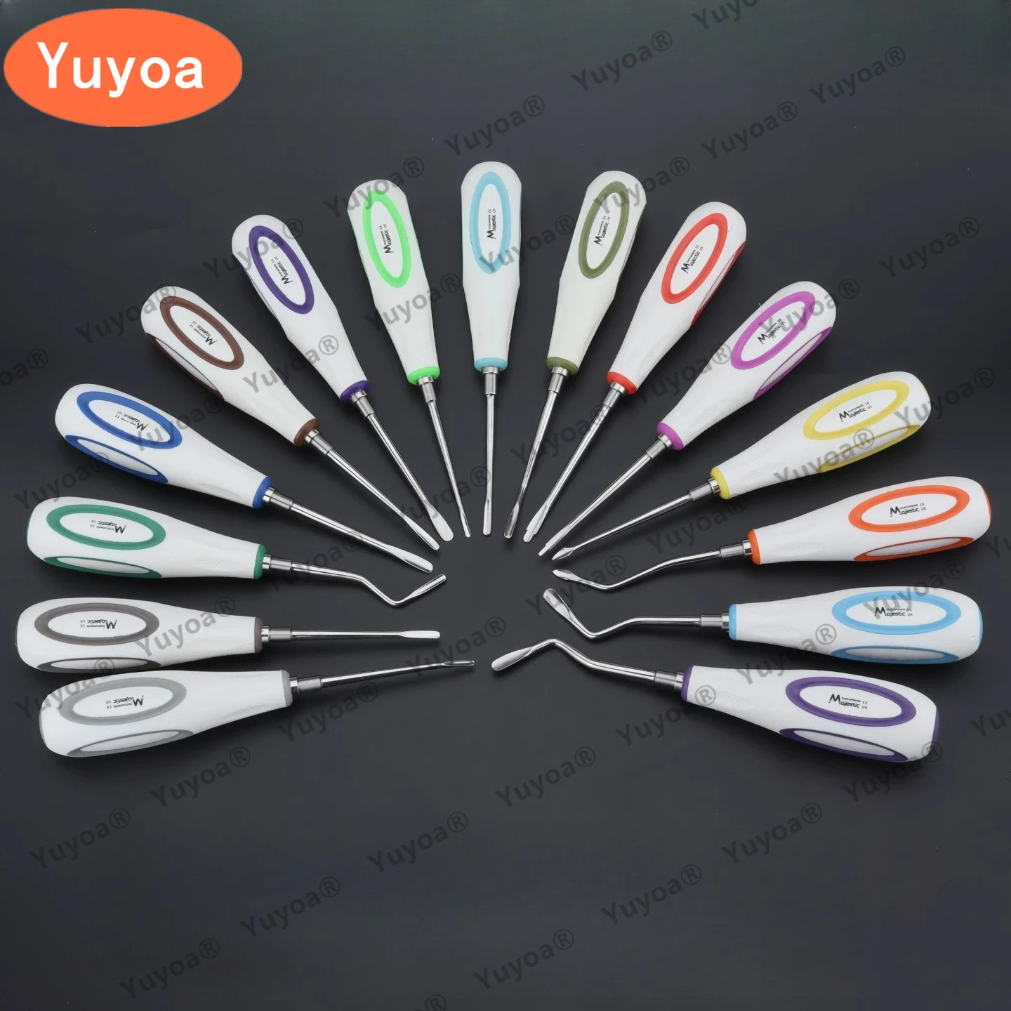 1PC Colorful Handle Dental Elevator Minimally Invasive Luxating Elevators Tooth Extraction Sterilizable Dentist Instrument Tools