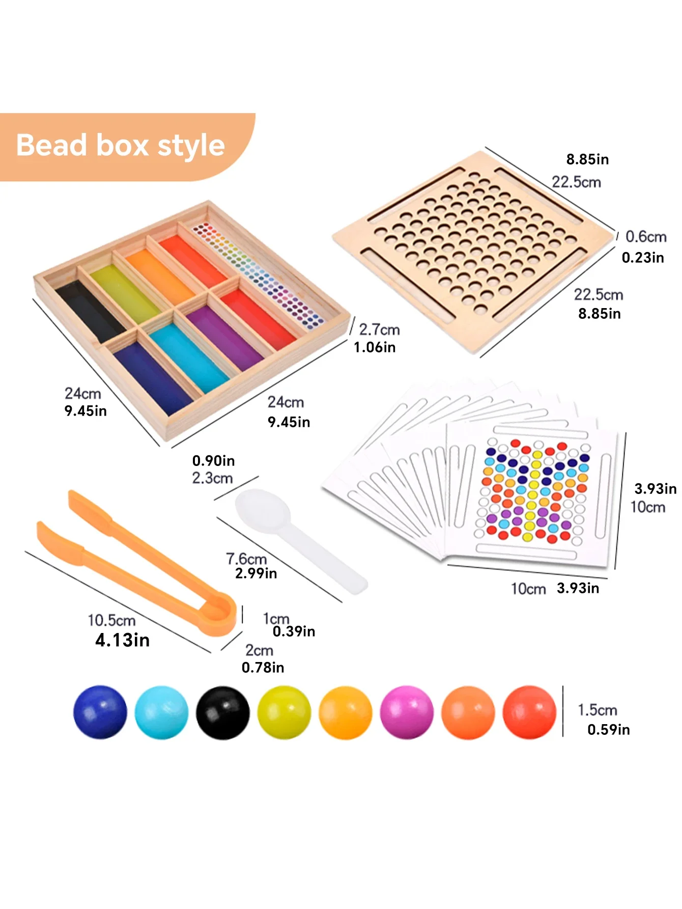 เด็กคลิปลูกปัดไม้การเรียงลําดับเกม Montessori ของเล่นสีความรู้ความเข้าใจการจับคู่ Fine Motor Skills Sensory ของเล่นเพื่อการศึกษาของขวัญ