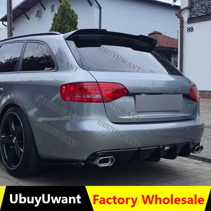 2008 bis 2014 RS4 für Audi A4 B8 Avant Allroad Kofferraumspoiler Dachlippe Kit Auto Heckspoiler Flügel Außensatz
