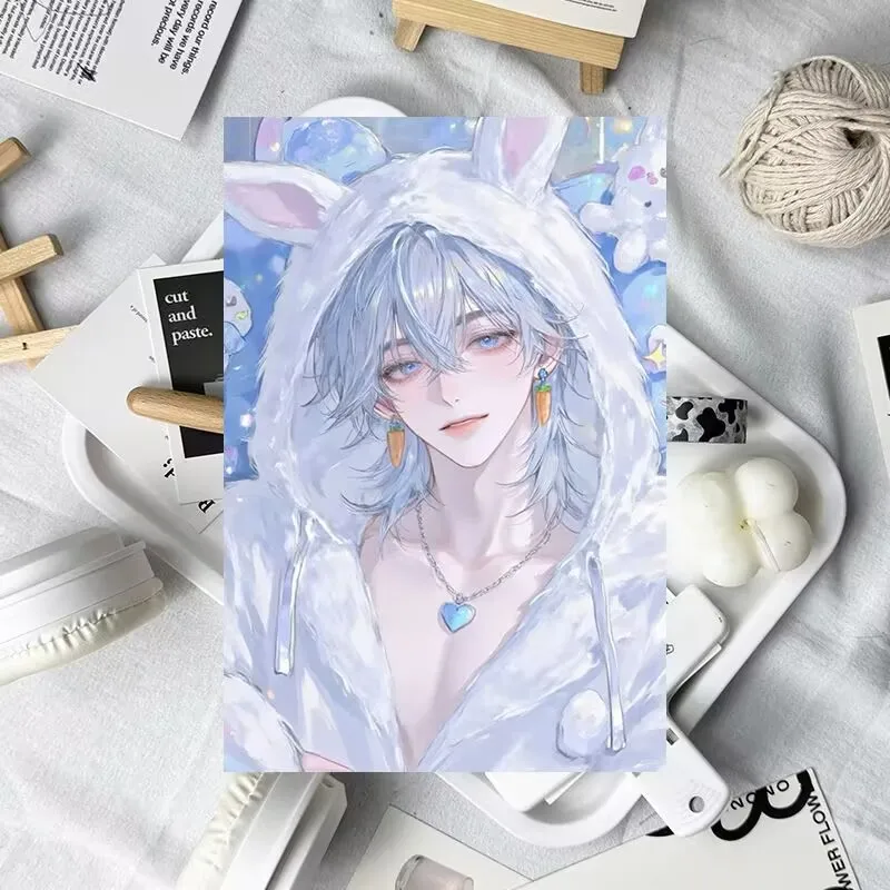 Новая игра «Шэнь Син Хуэй» «Глубокий космос», периферийные устройства в стиле аниме, маленькая открытка с кроличьими ушками, самодельные маленькие открытки, открытка