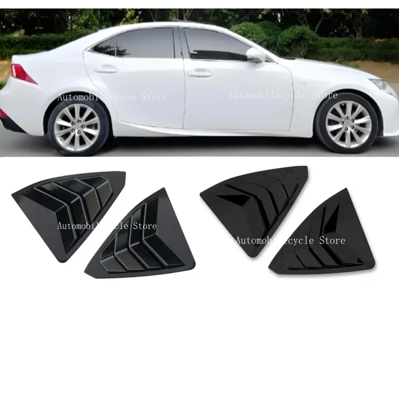 For Lexus IS300 IS250 200t 2014 -2019 Car Rear Louver Window Side Shutter Cover  Trim Sticker Vent Scoop ABS Carbon Fiber