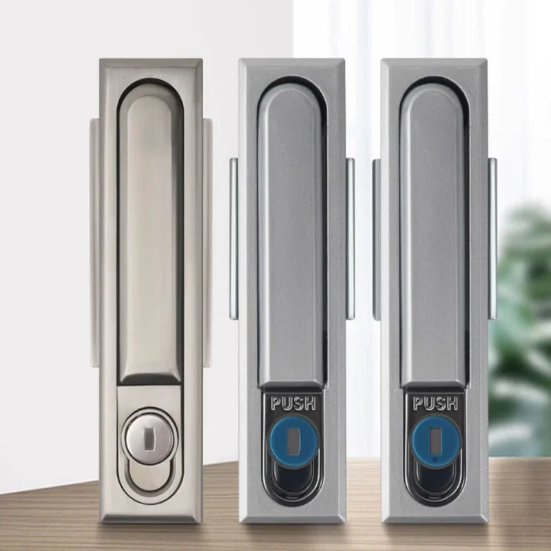 1PCS Flat Lock Distribution Box with Hanging Cabinet Door Lock High and Low Voltage Cabinet Lock Stainless Steel MS818