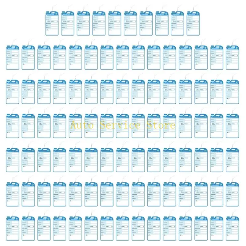 462A Oil Maintenance Labels With Reinforced Wires Double-Sided Hanging Oil Change Reminder For Auto Care