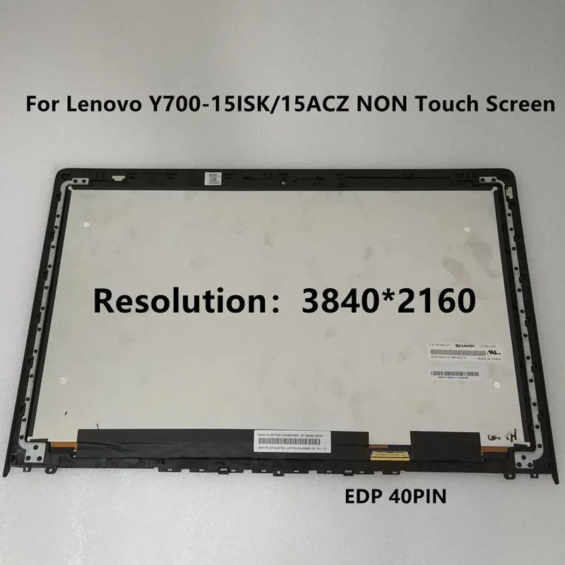 Y700 15ISK ekran 5D10K29634 5D10K37620 5D10H42127 LQ156D1JX03 15.6 cal wyświetlacz LCD UHD dla Lenovo IdeaPad Y700 15ISK ekran