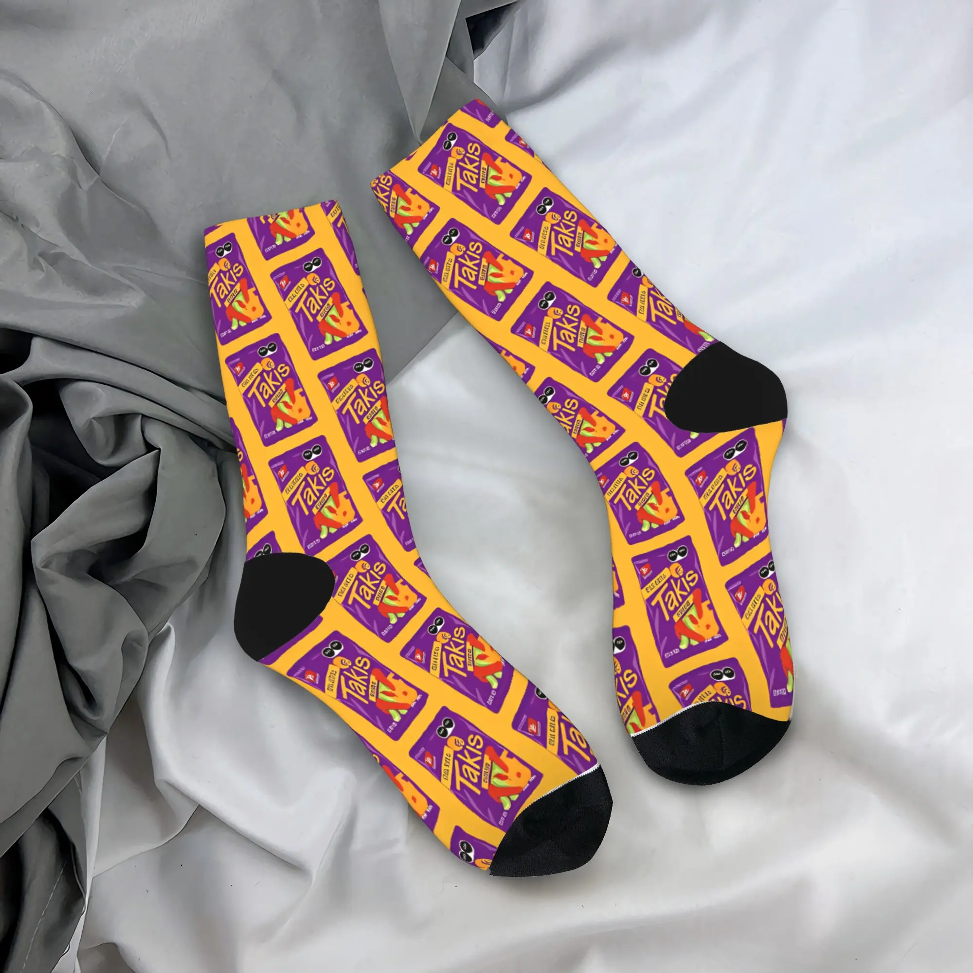 

Носки Takis Chili Chips, чулки с узором, нескользящие мужские носки унисекс, высококачественные осенние забавные уличные носки