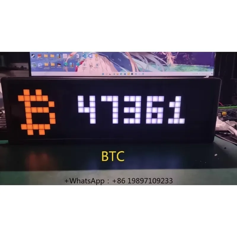 HOTSALE Cryptocurrency Quote Monitor Esp8266 Ws2812b Cryptocurrency Real-time Price Monitor