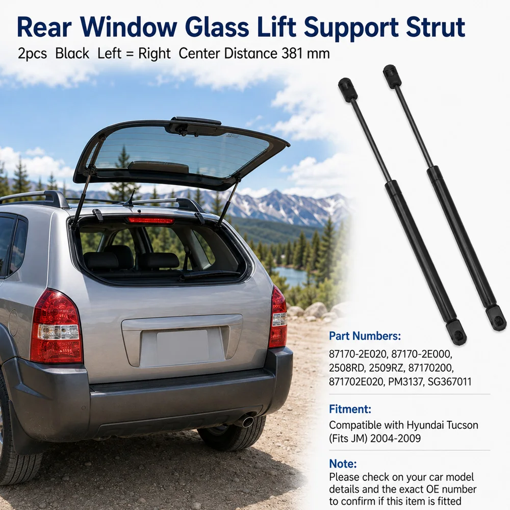For Hyundai Tucson JM 2004-2009 Car Rear Tailgate Lift Support Strut Center-to-Center Length：381 mm  87170-2E020 87170-2E000