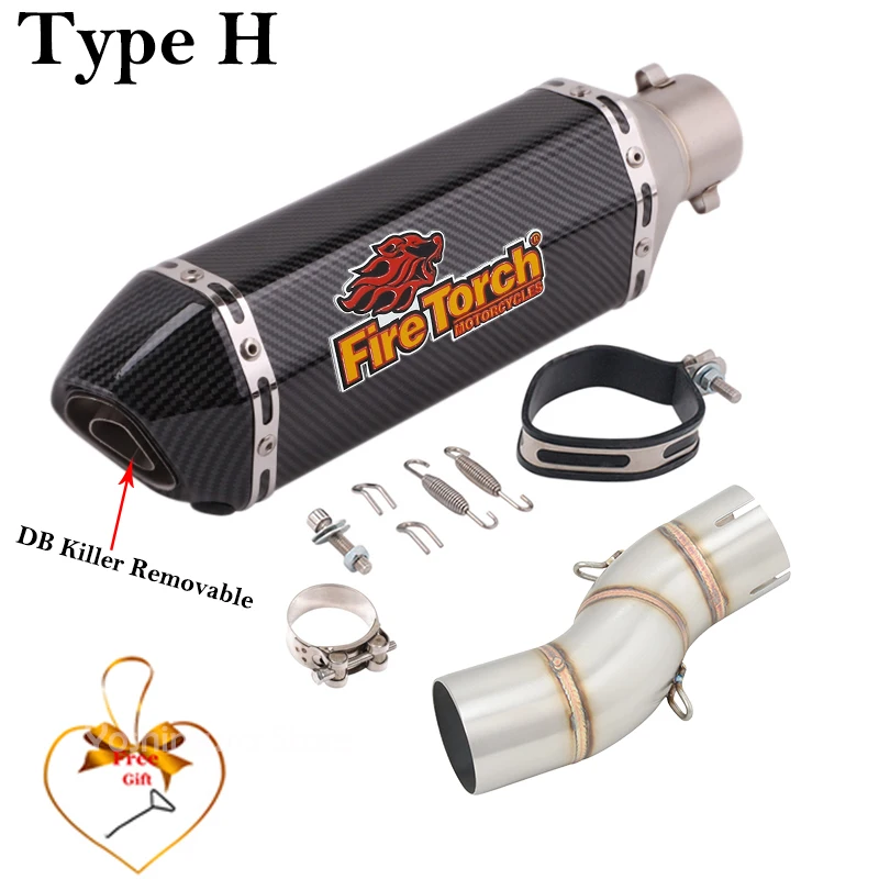 الانزلاق على لسوزوكي SFV650 SFV 650 غلاديوس 2009 - 2016 دراجة نارية أنظمة الهروب العادم الأوسط وصلة الأنابيب DB القاتل الخمار