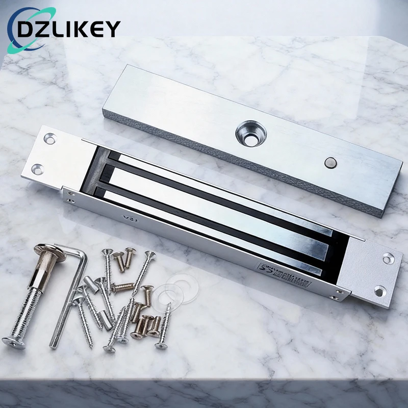 

Электромагнитный замок DC12V 280 кг для одной двери со встроенной системой обратной связи, магнитный дверной замок 180 кг для систем контроля доступа