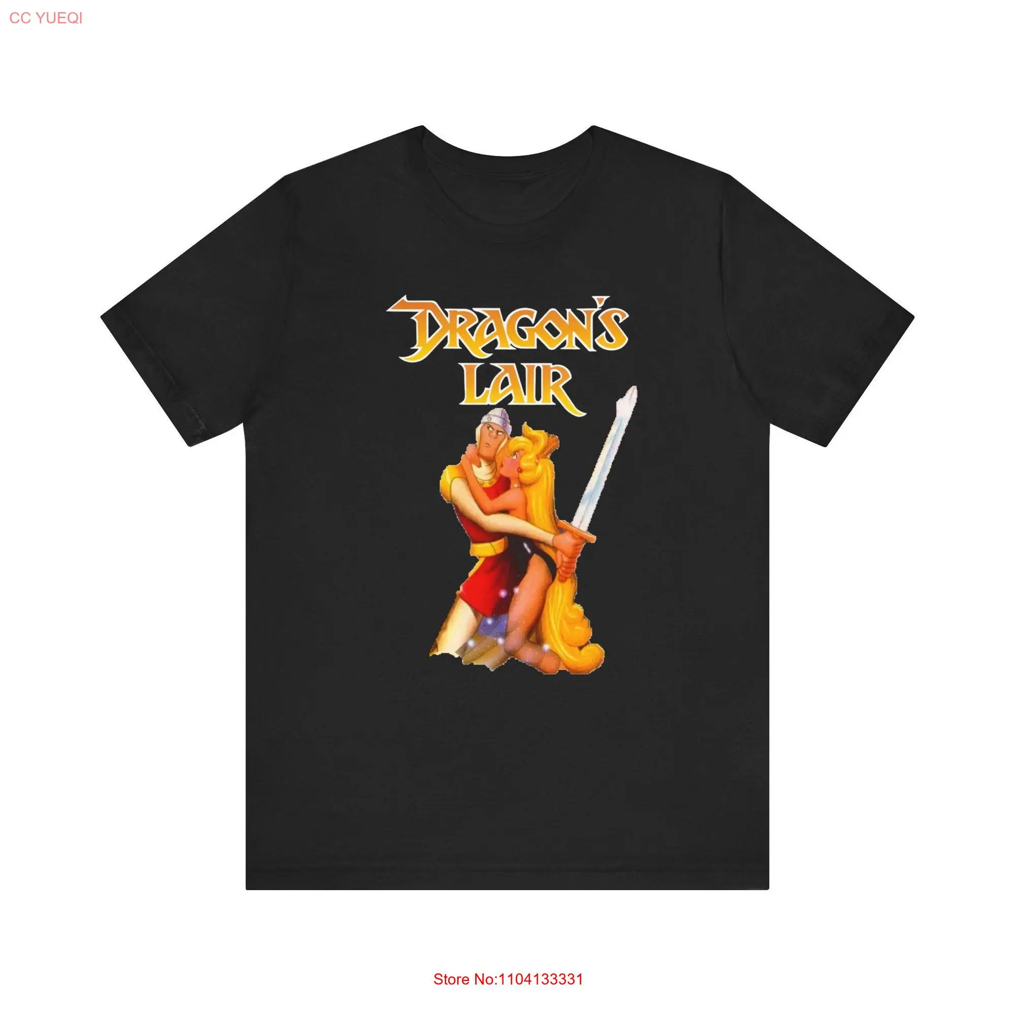 Dragons Lair Arcade SNES Retro Style Cover Art Jersey  T Shirt long or short sleeves