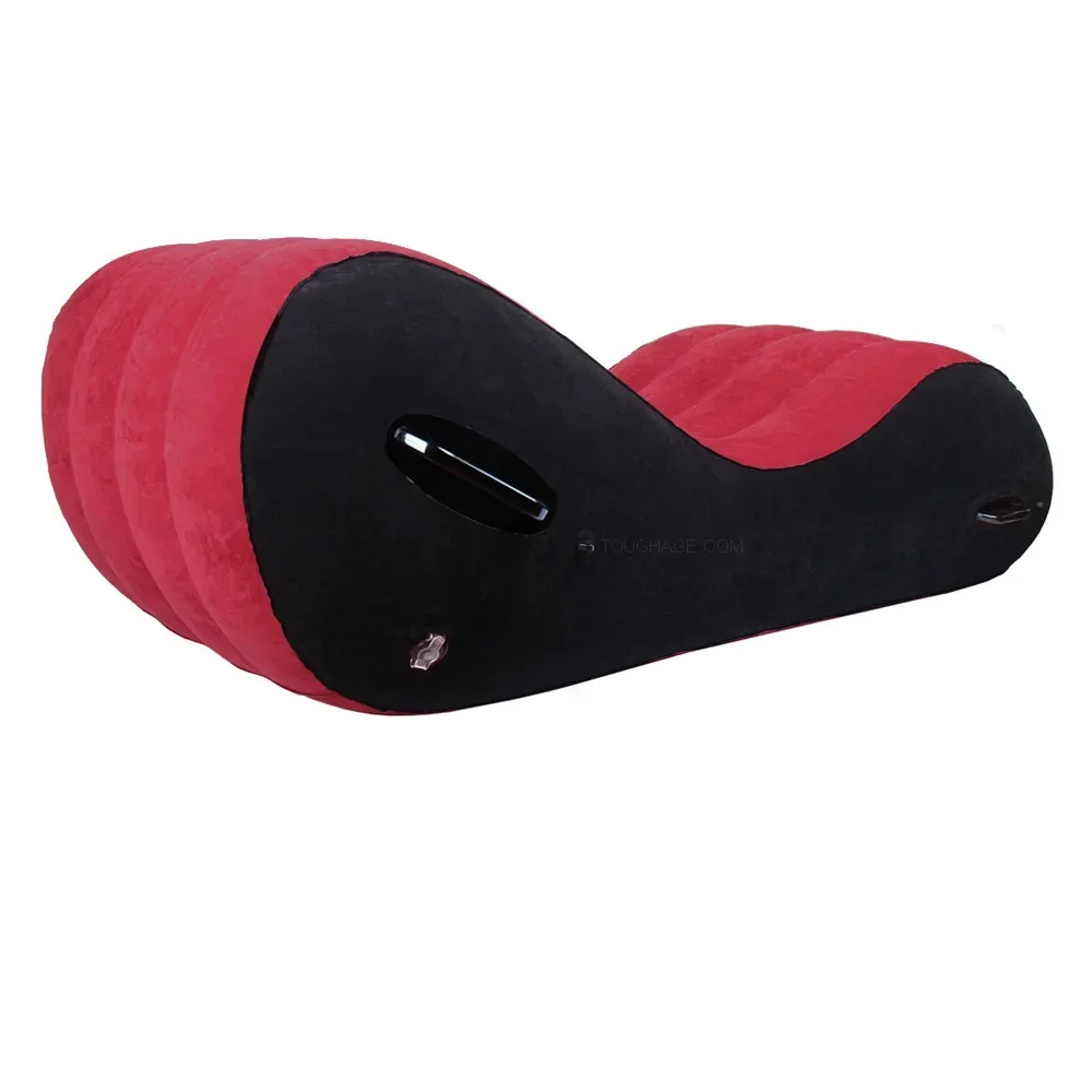Couple Inflatable Sofa Bed Love Game Chair PVC Inflatable Lounges Foldable Bean Bag for Bedroom Home with Handle