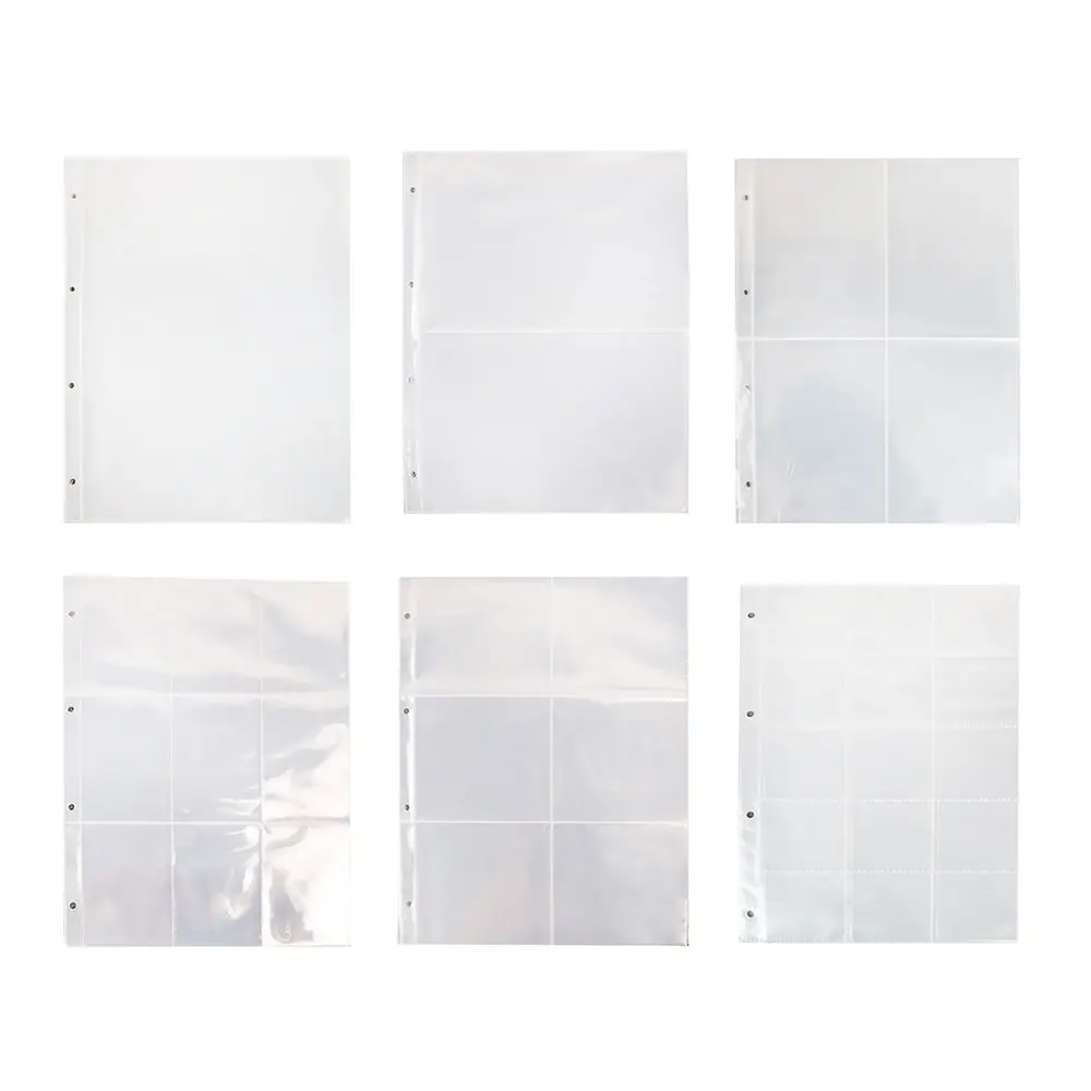 Multiple Pockets A4 Kpop Photocard Binder PP Transparent Photo Album Refill Pages DIY 4 Hole 4 Ring Photo Album Sleeves