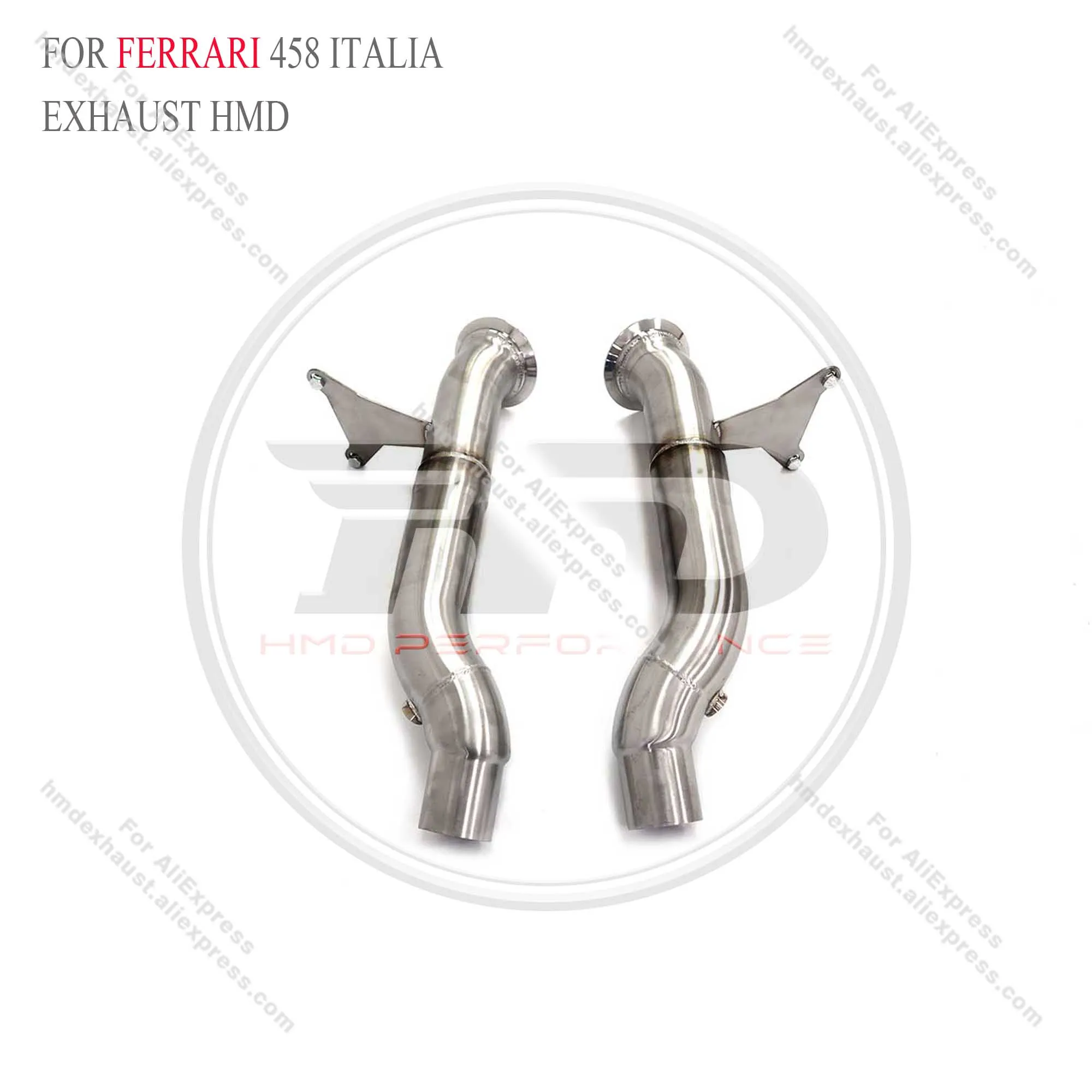 HMD Downpipe for Ferrari 458 Italia Without Heat Shield catless Exhaust System High Flow Performance