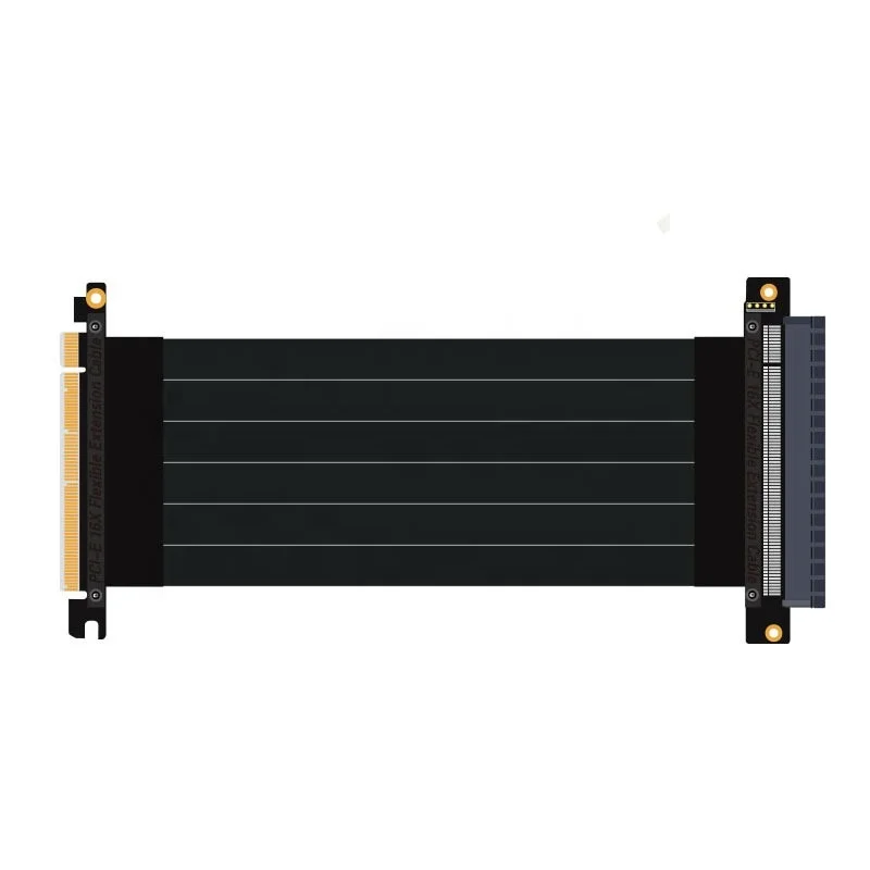 PCIe 3.0 X16 Riser Cable 50 cm High Speed GPU Graphics Card Extension Wire EMI Shielded Ribbon Cable for Gaming PC & Mining Rig
