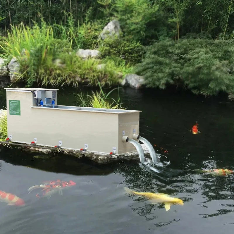 30m3/h Combi Drum Filter 75 Micron Screen Dual Voltage Aquaculture Fish Farming Marsh Fish Pond Koi Pond Filter System