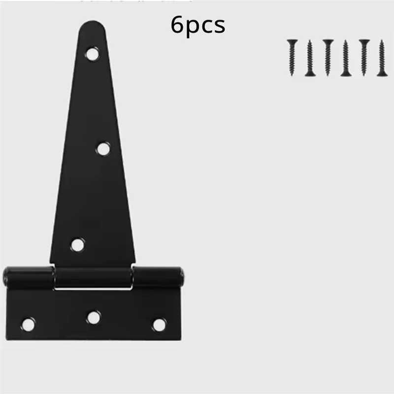 【RECOMENDAR】Устойкие Т-образные петли, 6 шт., сверхмощные петли для ворот, толщина 2,2 мм, погода с винтами для дверей сарая