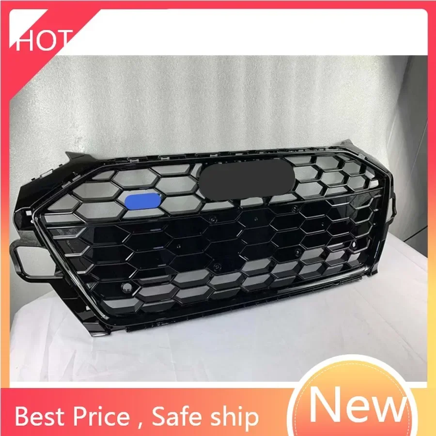 Suitable for 20 Audi A4L modified S4 medium mesh black samurai sports fog lamp frame honeycomb grille fast ship