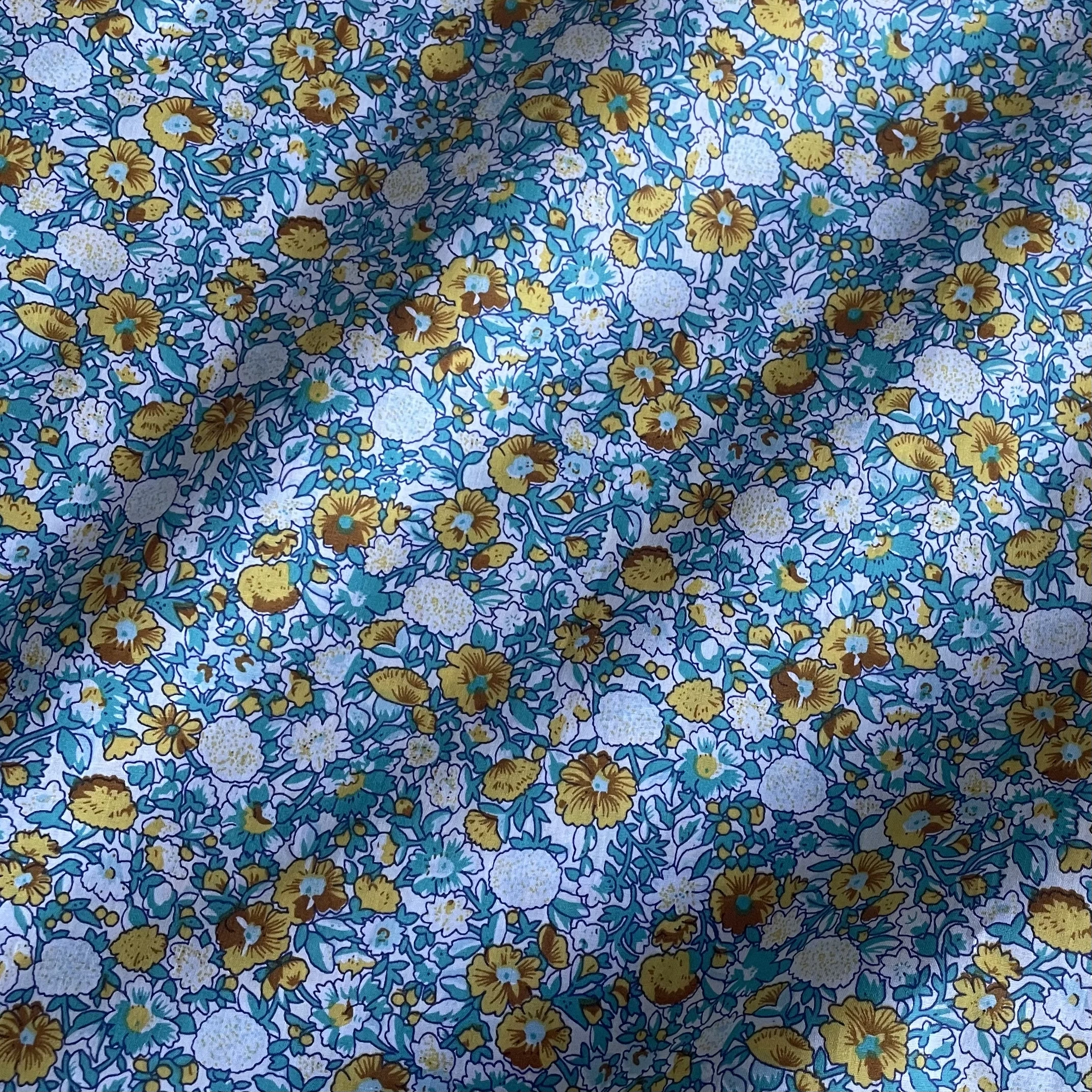 

145X50cm Abstract Floral Plants Cotton Poplin 40S Tissun Liberty Fabric For Kids Baby Sewing Cloth Dresses Skirt DIY Handmade