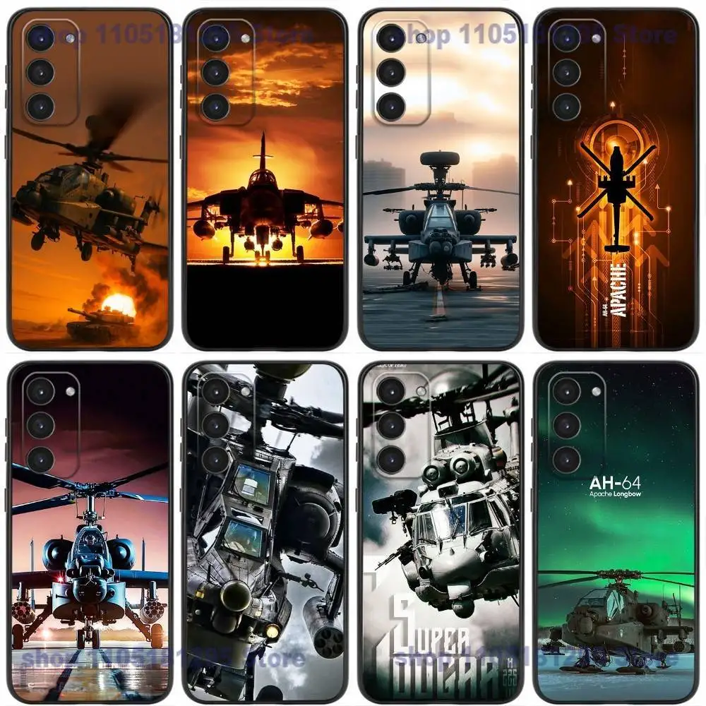 

A-Apache AH-64 Phone Case For Samsung Galaxy A32,21s,22,31,52,53,72,73,Note20,8,9,10 Soft Silicone Black Cover