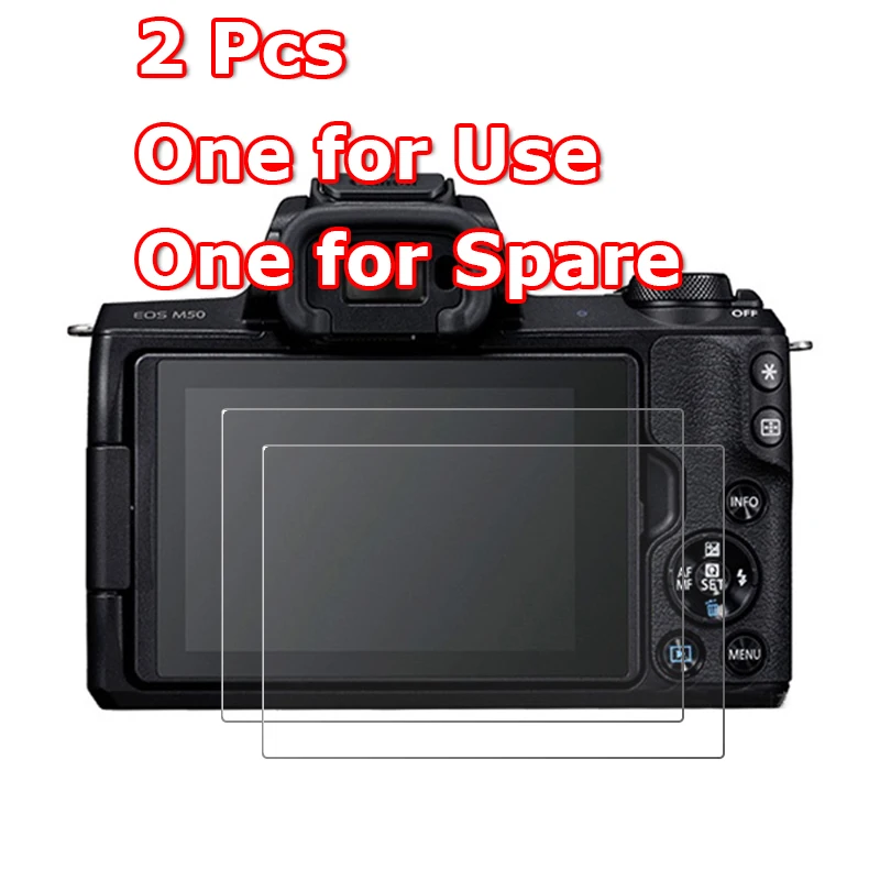 2 Pcs/Lot For Canon EOS M6 M2 M50 Mark II M3 M5 M10 M6 M100 M200 Tempered Glass Camera Screen Protector Film Guard