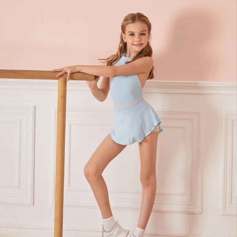 فستان باليه بنصف تنورة مخصصة لممارسة الرقص اللاتيني للفتيات تنورة متدفقة 25033
