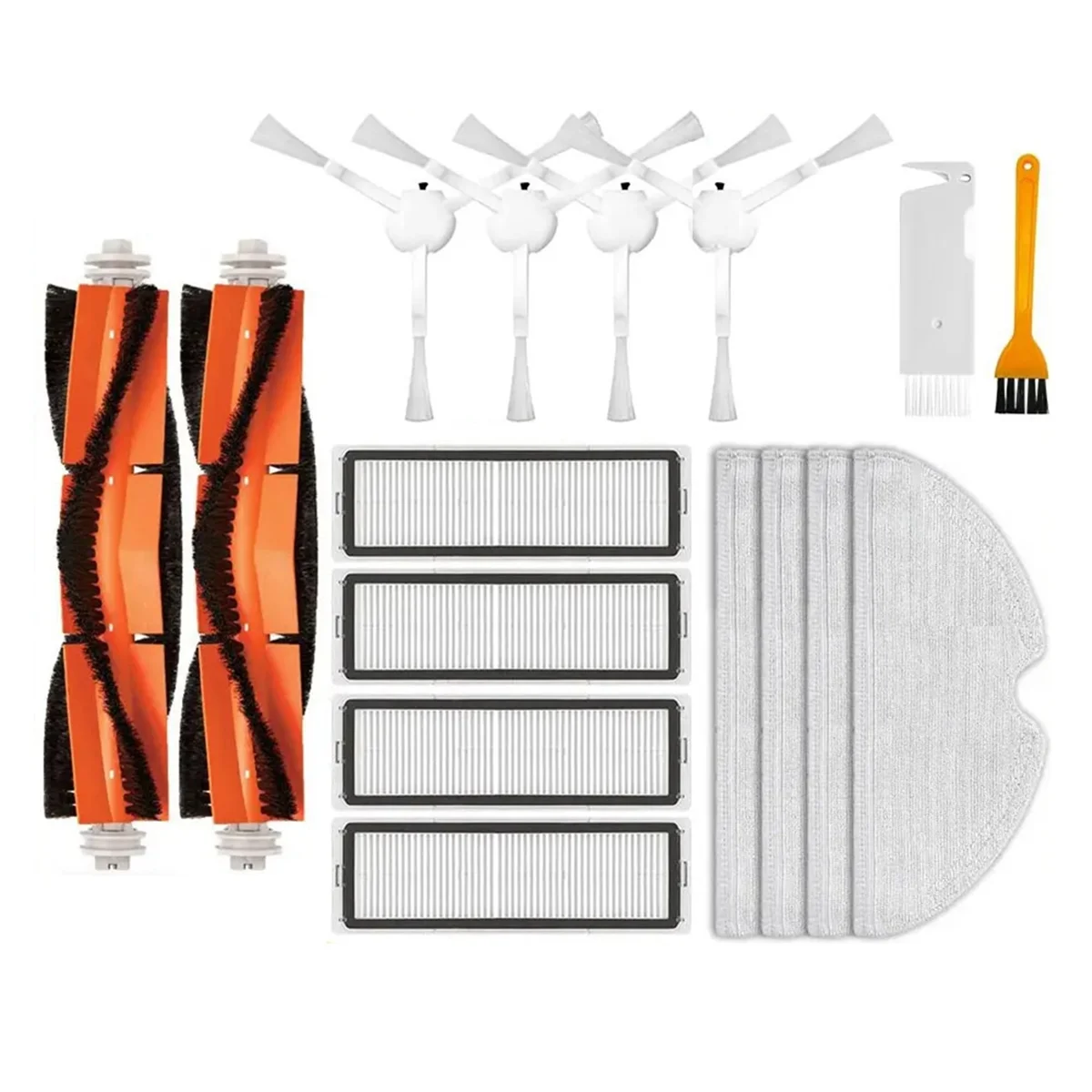 Aksesori Robot vakum, untuk Robot vakum 2C pel/Robot Robot sikat samping Hepa Filter pel lap