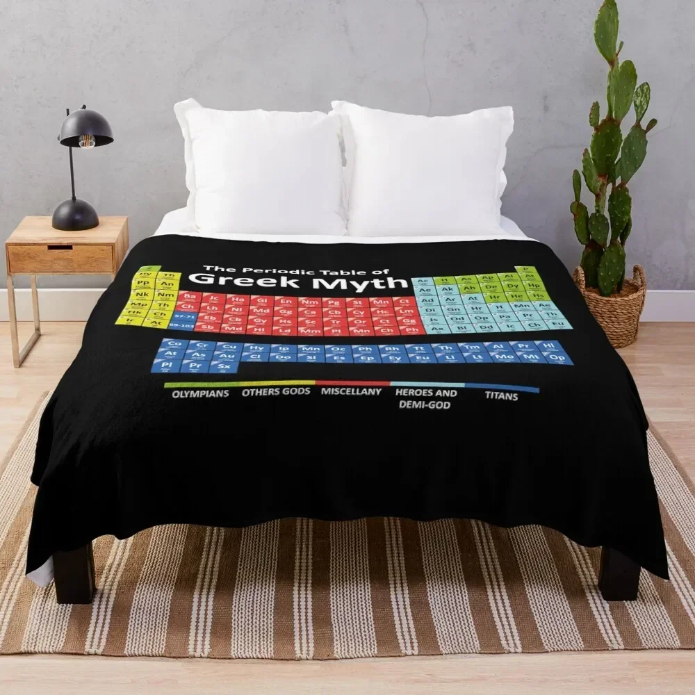 

Periodic Table of Greek Mythology Throw Blanket Bed Plaid on the sofa Personalized Gift Blankets