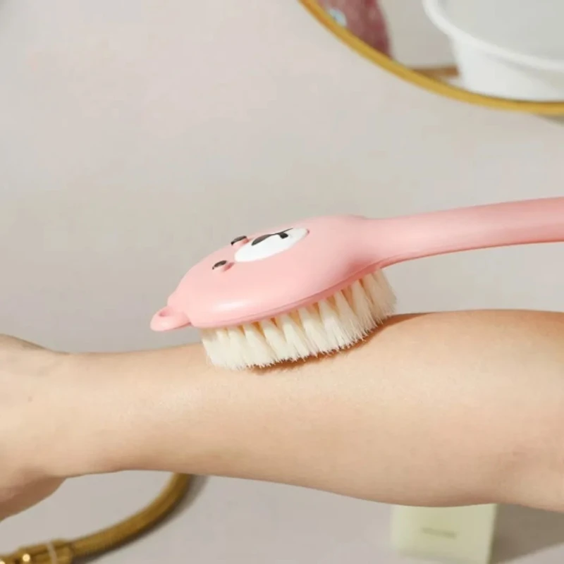 

Soft Bath Back Scrubber Brush Bath Shower Nylon Scrubbing Brush With Handle Exfoliating Bodys Scrub Skin Massager Bath Supplies