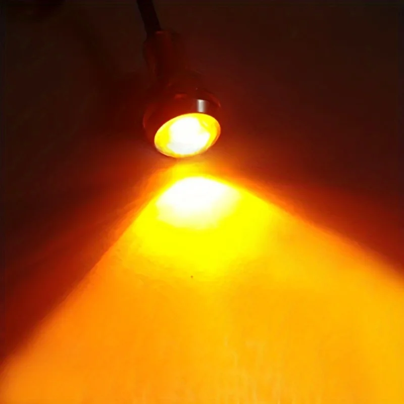 مصباح تشغيل نهاري للسيارة ، مصباح رقم ترخيص دراجة نارية عالمي ، مصباح ليد تلقائي ، عين النسر ، نحيف للغاية ، عاكس ، 18: #4