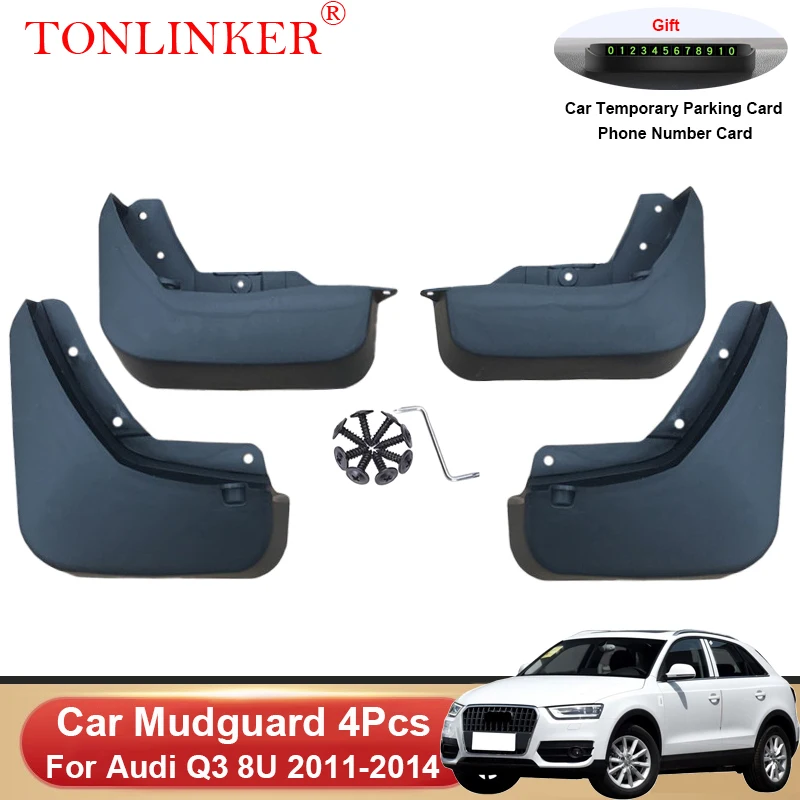 

TONLINKER Car Mudguard For Audi Q3 8U 2011 2012 2013 2014 Mudguards Splash Guards Front Rear Fender Mudflaps Accessories