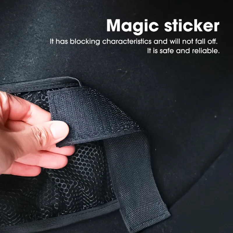 Oversized Mesh Pocket Car Trunk Sundries Fixed Net Car Storage Fixed Rack Car Elastic Luggage Mesh Pocket Storage Bag