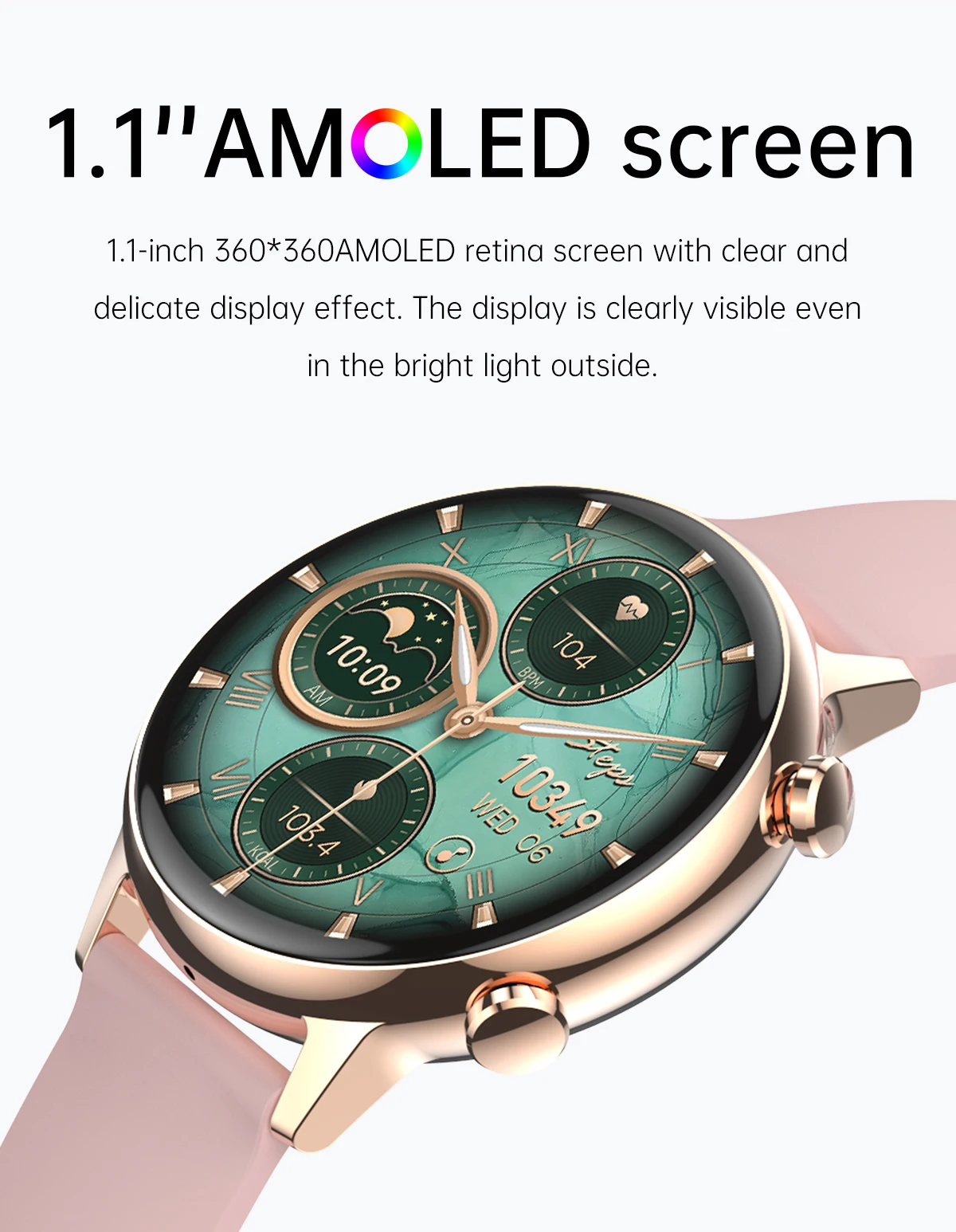 NFC Access Ultra Thin 1.1inch AMOLED Screen HK39 Smart Watch Sports Waterproof Female Cycle BT Call Smartwatch For iOS Android