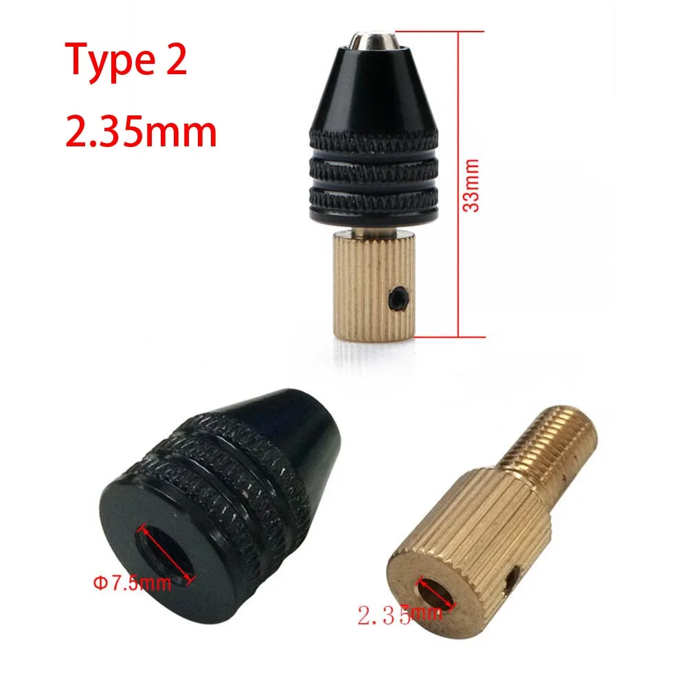 Mini Universal Micro Drill Chuck Set Cartridge 0.3-3.5mm Drill Bit Set Adapter For Hand Drill/electric drill Tools 2mm-5mm