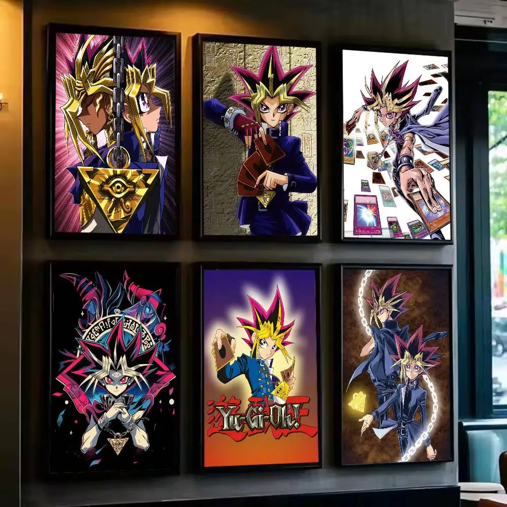 Anime Yu-Gi-Oh Y-Yugi Muto Poster HD Quality Wall Art Retro Posters For Home Room Wall Decor Self Adhesive
