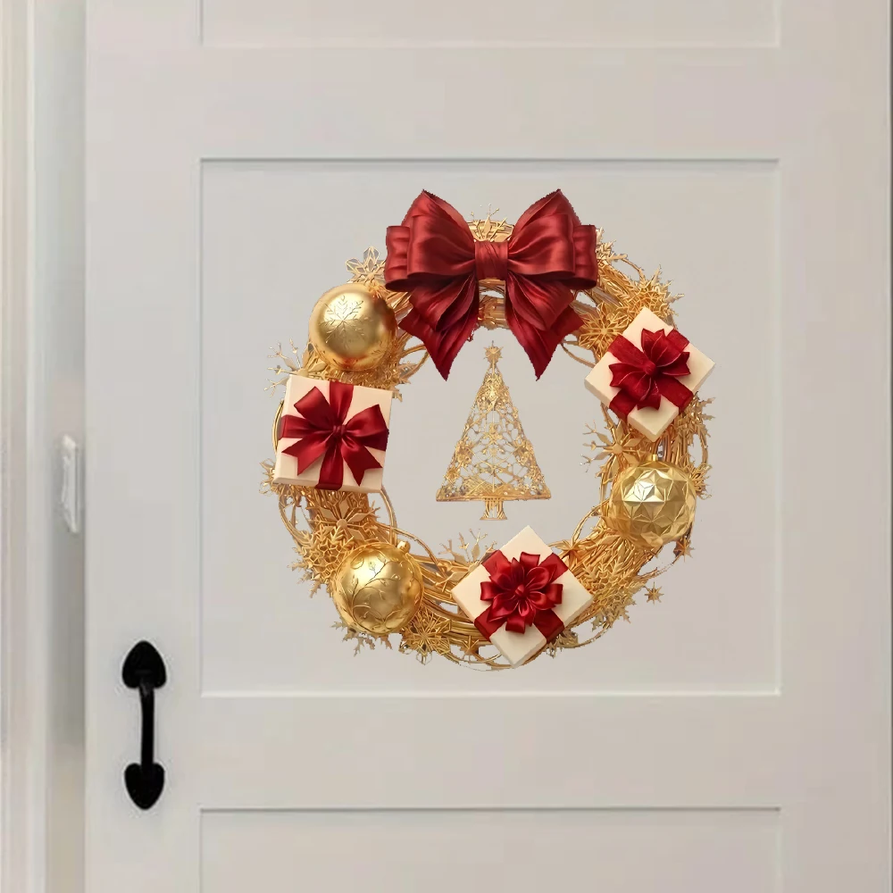 OZ3810#Christmas Bow, Trinkets-bells Bright Bathroom for Home Decoration, Vinyl Decals,  Outdoor Indoor Use
