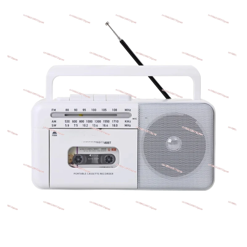 

Перезаряжаемый четырехдиапазонный старинный магнитофон, магнитофон, магнитофон, радио USB SD-карта Bluetooth