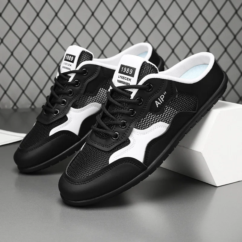 حجم 48 الرجال نصف النعال شبكة تنفس خفيفة الوزن حذاء كاجوال للرجال لا زلة Oft سوليد الراحة أحذية مسطحة Zapatos Hombre #2