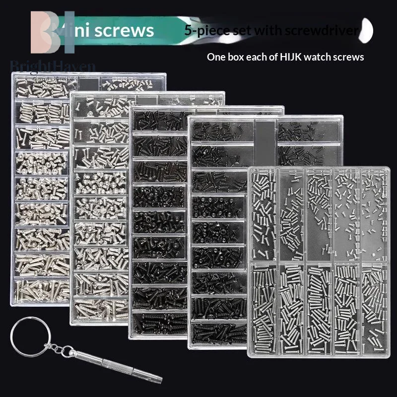 1 Set Watch Screw Box 18 Types Screws Kit Mini Flat Head Screw For Phone Tablet Camera Lens Laptop Repair Accessories B.H - view 2